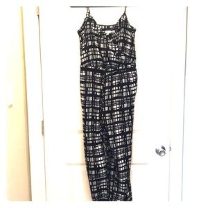 Madewell black and white jumpsuit